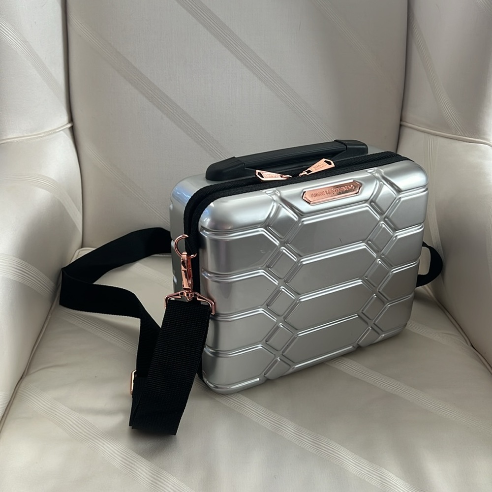 AIMEE KESTRNBERG Silver Hardcase Shoulder Bag with Handle